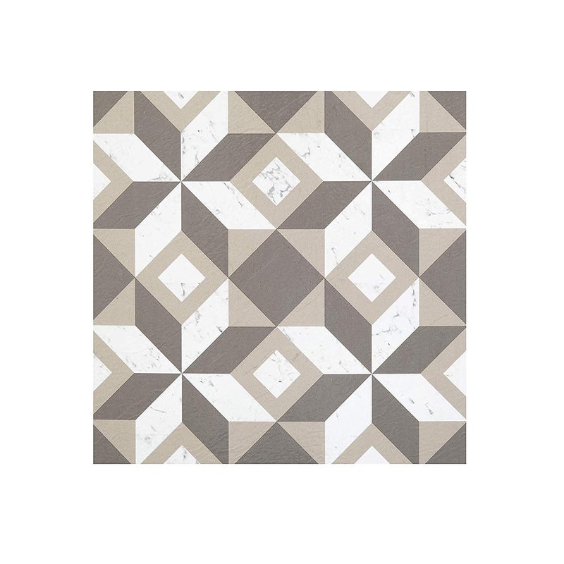 Achim بلاط أرضيات فينيل ذاتي اللصق 12 بوصة بتصميم ريترو، 20 بلاطة - 12" × 12"، نمط رخام بريزم - قشر و ألصق، أرضيات افعلها بنفسك للمطبخ، غرفة الطعام، غرف النوم والحمامات من أتشيم هوم ديكور - Image 1